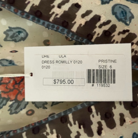 Ulla Johnson Silk Romilly Dress Pristine NWT Size 6 $795 - Picture 7 of 9